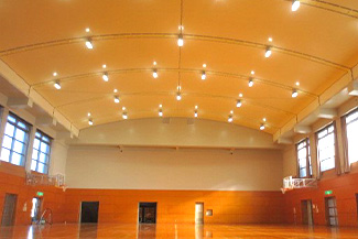浜松市可美協働センター｜附設体育館吊り天井落下防止対策工事